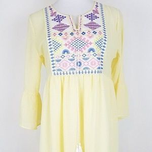 Flamingo Urban Dress Size Medium Bell Embroidered